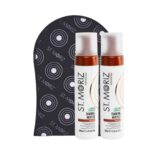 ST MORIZ ADVANCED MEDIUM COLOUR CORRECTING TANNING MOUSSE X2 & VELVET TANNING MITT, FAKE TAN, AMAZON EXCL BUNDLE