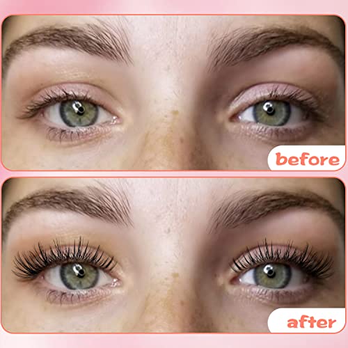 Lash Clusters DIY Eyelash Extensions 96pcs Cluster Lashes Wispy False Eyelashes C D Curl Individual Lashes Extensions 8-16MM Mega Fluffy Eyelash