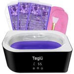 Teglu Paraffin Wax Bath for Hands and Feet 4L, Fast Paraffin Heater with 3pcs Paraffin Wax/Glove/Brush for Thermal Therapy, 200W