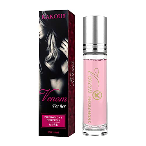 Venom pheromone perfume for women, roll-on pheromone infused essential oil perfume cologne for women to attract men (Pink-1)