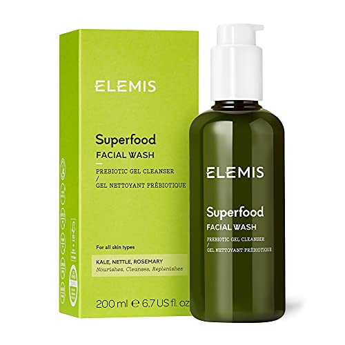 ELEMIS Superfood Facial Cleanse, Lightweight Daily Nutrient-Rich Deep Gel to Foam Cleanser Balances & Hydrates Sensitive Skin, Refreshing, Antiox