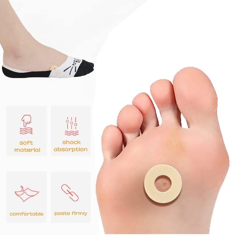 MQ 60 Pcs Corn Cushions, Soft Latex Foam Self Adhesive Callus Pads Corn Pad Anti Friction Reduce Foot and Heel Pain for Toe Callus Anti-Slip