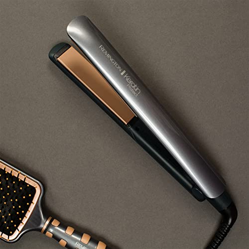 Remington Keratin Protect Intelligent Ceramic Hair Straighteners, Infused with Keratin and Almond Oil, S8598, Black