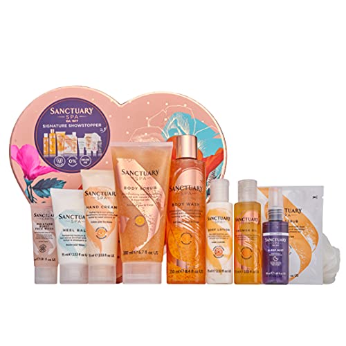 Sanctuary Spa Gift Set Self Care Signatures Gift For Women, Birthday, Christmas, Vegan and Cruelty Free, Multicolour, 7 Piece Set, 950 ml