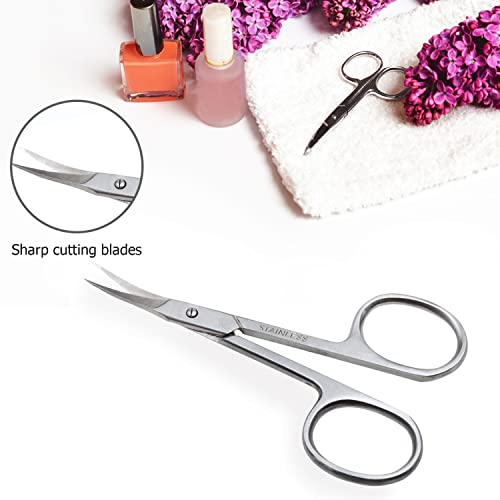 Cuticle Scissors - Stainless Steel Cuticle Curved Nail Scissors for Men Women - Precision Nail Scissors Cuticle removers - Manicure, Pedicure, Fi