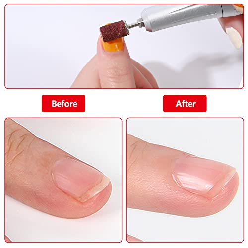 BNG 80/120 /180 Grit Sanding Bands For Nail Drill Manicure Set with Box, 210pcs Nail Drill Sanding Tape, Nail Art Sanding Tape with 1pcs 3/32 inc