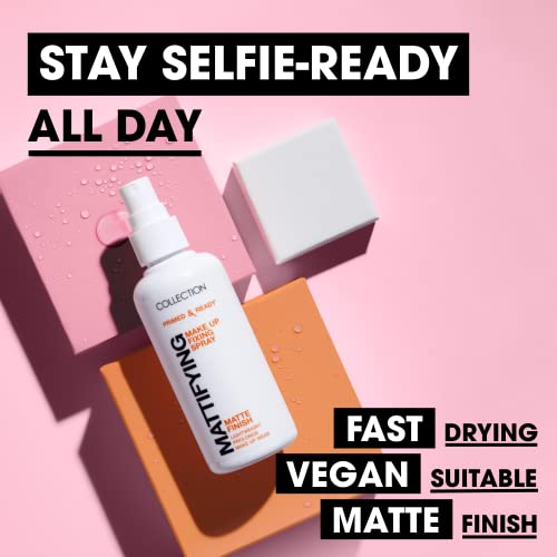 Collection Cosmetics Primed and Ready Fixing Spray, Matte Setting Spray, Matte