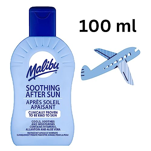 Malibu Sun Lotion Sunscreen SPF15 100ml bundled with Malibu After Sun Soothing Cooling Lotion 100ml - Travel Bundle by Deluxio Gifts