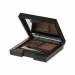 Sleek MakeUP Brow Kit, Brow Wax and Powder Kit with Tweezers and 2 Brushes, Define and Sculpt Brow with a Trazel Size Kit, Dark