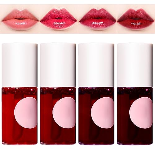 Lip Tint Stain Set, Mini Liquid Lipstick Lip Stain Long Lasting Lip Gloss, 3 In 1 Multi Stick Waterproof Hydrating Moisturizing Sweatproof Qiuck