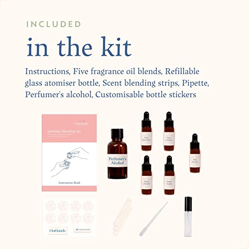 Perfume Blending Kit by OurHands - create your own bespoke fragrance, the perfect set for women and men, includes refillable atomiser