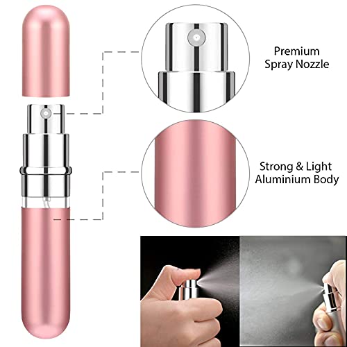 SONGQEE Mini Perfume Atomisers Bottles - Refillable Fine Mist Spray Bottles - Portable Travel Atomizer Bottle Set with Funnel and Perfume Diffuse