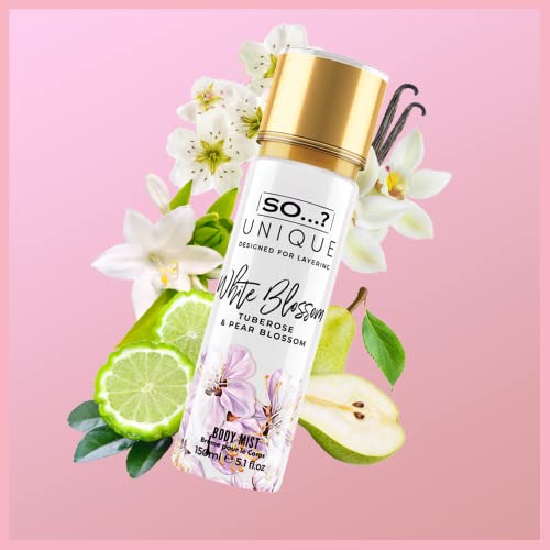 So…? Unique Womens White Blossom Body Mist Fragrance Spray 150ml