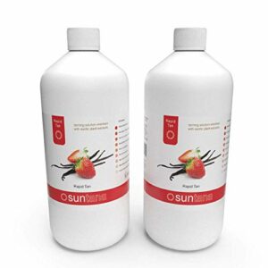 2000ml (2 x 1000ml) Suntana Rapid Spray Tan Solution - Strawberry & Vanilla