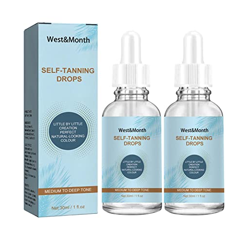 Self Tanning Drops, Body & Face Self Tanner Drops, Self Tanner Drops for Face Tanner, Face Tanning Drops to Add to Moisturizer and Lotion, Bronzi