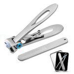 Large Nail Clippers for Thick Nails, Professional 0.63" Wide Jaw Opening Sharp Nail Cutter Heavy Duty Stainless Steel Fingernail & Toenail Clippe