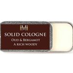 Solid Cologne | Solid Perfume Oudh and Bergamot Woody Unisex After Shave Aftershave balm 18ml Tin