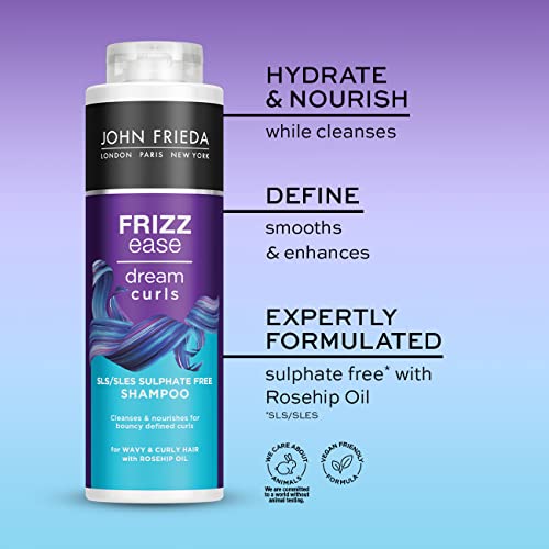 John Frieda Frizz Ease Dream Curls Shampoo & Conditioner Duo Pack 2 x 500ml, Haircare Bundle for Curly, Wavy Hair, Anti-Frizz Haircare Set for Cu