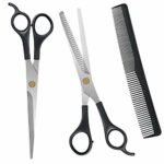 URAQT Hairdressing Scissors Kit, Professional Hair Cutting and Comb Set, Stainless Steel Thinning/Texturizing Scissors, Barber Scissors for Salon
