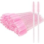 Avos-Deals-Global - 100pcs Disposable Glitter Mascara Wands Makeup Brushes Applicators Kits for Eyelash Extensions and Eyebrow Brush Tool, Castor