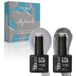 MYGEL by Mylee Silver & Glitter Colour Set Gel Nail Polish 2x10ml - UV/LED Soak-Off Nail Art Manicure Pedicure for Professional, Salon & Home Use