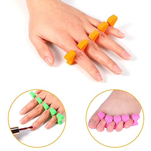 Dacitiery 20 Pcs Foam Toe Finger Separator Toe Finger Dividers Disposable Soft Sponge Nail Toe Separator Divider Spacer for Pedicure Manicure Nai
