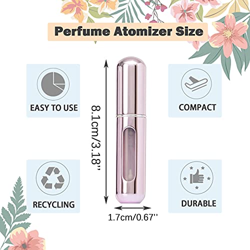 KAYZON Refill Perfume Bottle, Perfume Atomiser 5ml Travel Refill Perfume Bottle Mini Portable Perfume Spray Bottles Empty Toner Atomizer Bottle f