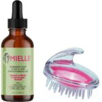 Mielle Rosemary Oil & CS Beauty Hair Scalp Massager BUNDLE, Mint Scalp and Hair Strengthening Oil & Comb Massager Ideal for Distributing the Oil