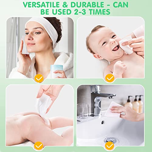 GothicBride Disposable Face Towel 100% Cotton Extra Thick & Soft Facial Cotton Tissue Lint Free Dry Wipes Non-Woven Fabric for Sensitive Skin