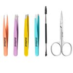 Tweezers Set Tweezers for Eyelashes Stainless Steel Plucking Precision Tweezers Set for Ingrown Hair Remove and Lash Extension, Plucking Tweezers