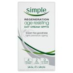 Simple Regeneration Age Resisting UK’s #1 facial skin care brand* Day Cream SPF 15 to protect dry skin against premature ageing and enhance smoot