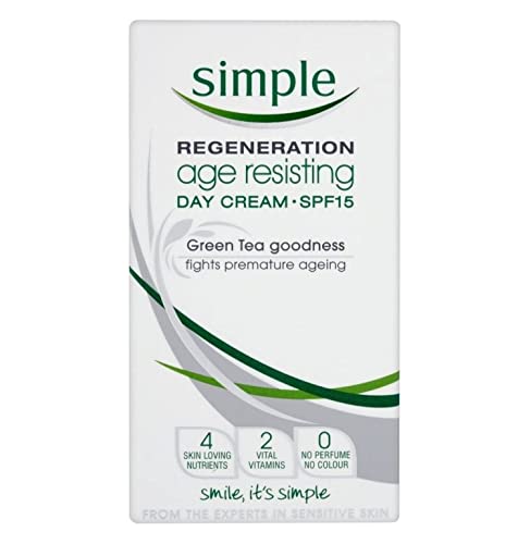 Simple Regeneration Age Resisting UK’s #1 facial skin care brand* Day Cream SPF 15 to protect dry skin against premature ageing and enhance smoot