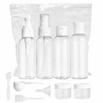 volila Travel Bottles for Toiletries - 10 Pack Empty Travel Containers for Toiletries - Small Plastic Bottles for Travel Essentials, Comes with P
