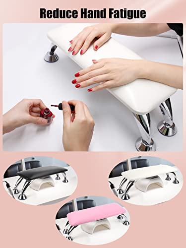 LIONVISON Nail Arm Rest Hand Pillow, Micro Fiber Leather Manicure Hand Cushion Stand Nail Rest Cushion Non-Slip Nail Rest Cushion Table Desk Stat