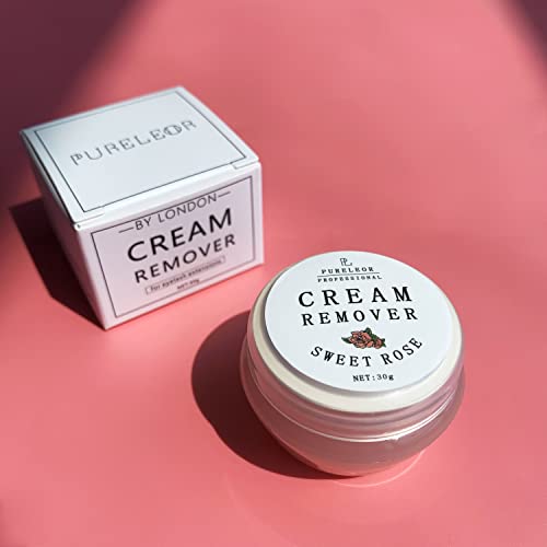 Eyelash Extensions Remover 30g Cream Type,Low Irritation Fast Action Lash Extension Adhesive Remover for Sensitive Eyes(Sweet Rose)