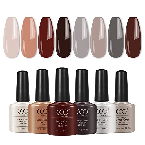 CCO Gel Base Coat and Top Coat Nail Polish- No Wipe Base and Top Coat Set LED UV Soak Off Nail Lamp for Home DIY & Nail Salon Varnish Long Lastin