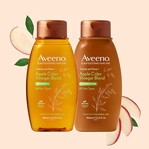 Aveeno Itchy Scalp Soothing & Clarifying Shampoo with Apple Cider Vinegar for Greasy Hair 354ml