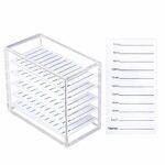 Parieo 1 Pack Acrylic Eyelash Pallet 5 Layers Eyelash Extension Storage Box Eyelashes Glue Pallet Holders Eyelash Display Storage Container Organ