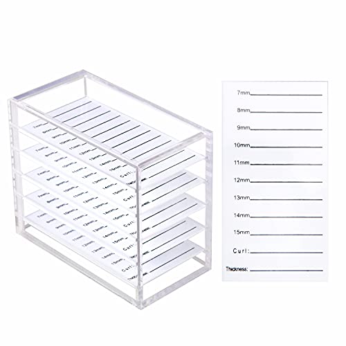 Parieo 1 Pack Acrylic Eyelash Pallet 5 Layers Eyelash Extension Storage Box Eyelashes Glue Pallet Holders Eyelash Display Storage Container Organ