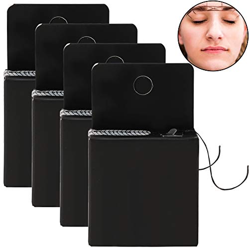 ruggito 4 Pack Pre-Inked Mapping String for Eyebrows, Eyebrow Mapping String for Microblading, Microshading, Cosmetic Tattooing, Makeup Supplies