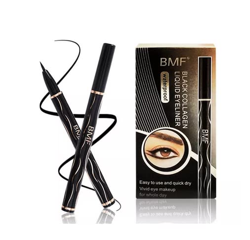 BMF Black Liquid Eyeliner Sweatproof Waterproof Quick Dry Vivid Eye Long Lasting Pen Pencil