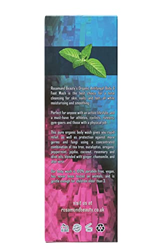 Organic Antifungal Body & Foot Wash | Tea Tree | Antibacterial | Relieve Acne, Eczema, Warts, Athlete’s Foot, Ringworm, Toenail Fungus, Jock Itch