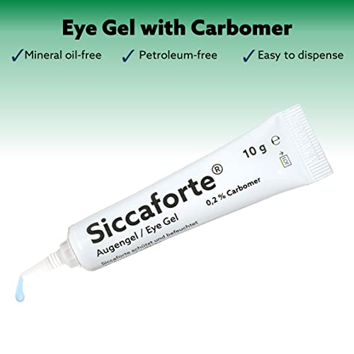 Siccaforte | Intensive Dry Eye Gel with Carbomer | Smooth, Moisturizing for Fresh Eyes | Soothing and Sore Eyes | Comfortable on Eyes for Day Tim