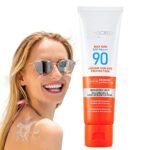 Spf 90 Sun Screen Lotion,Natural Oil-Free Broad Spectrum Sun Screen Protector for Face and Body - Sunscreen for Face, Sun Block for Face, Sun Scr