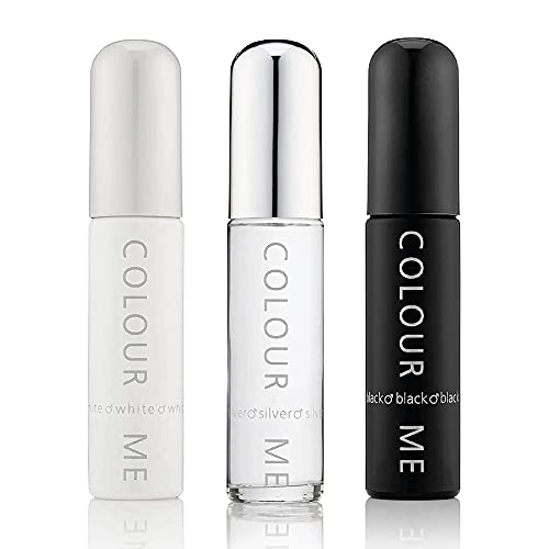 COLOUR ME White/Silver/Black - Triple Pack, Fragrance for Men, 3 x 50ml Eau de Parfum, by Milton-Lloyd