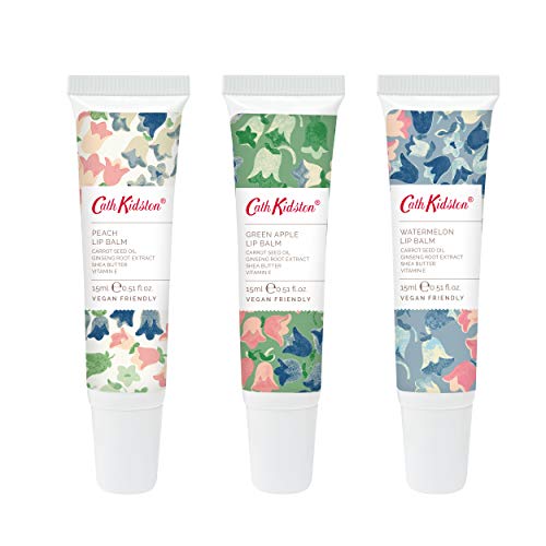 Cath Kidston Assorted Bluebells Lip Balms | Help Lips Feel Soft | Shea Butter, Ginseng Root Extract & Vitamin E | Cruelty Free & Vegan Friendly |