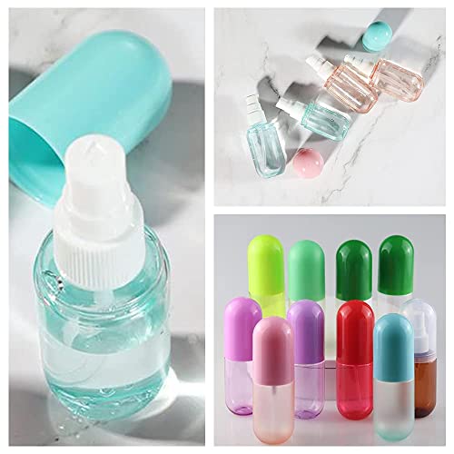 NA 3 Pcs 40ml Small Spray Bottle Mini Water Perfume Travel Atomiser Bottle Set Plastic Fine Mist Refillable Liquid Bottles for Make-up Cosmetic H