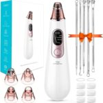 Blackhead Remover Vacuum, Electric Blackhead Remover Vacuum Pore Vacuum with 3 Levels and 4 Suction Heads - Blackhead Suction Remover Blackhead R