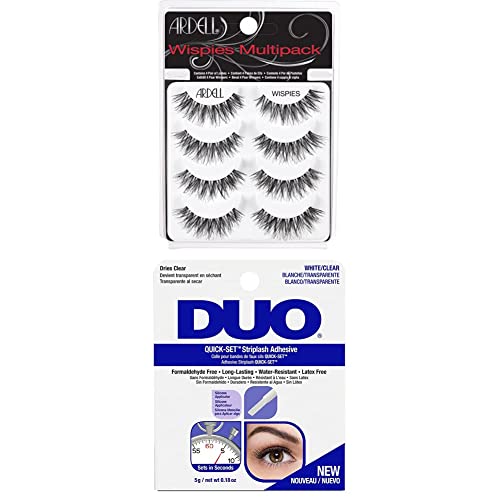 Ardell False Eyelashes Wispies 113 5 Pairs Multipack Black Medium Volume Extra Long Length Crisscross Feathering Curl Invisiband Comfortabel Wear