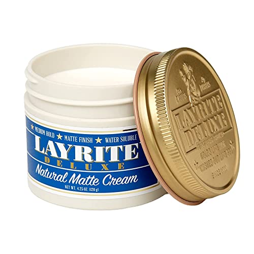 Layrite Natural Matte Cream 120g | Medium Hold | Water Soluble | Matte Finish